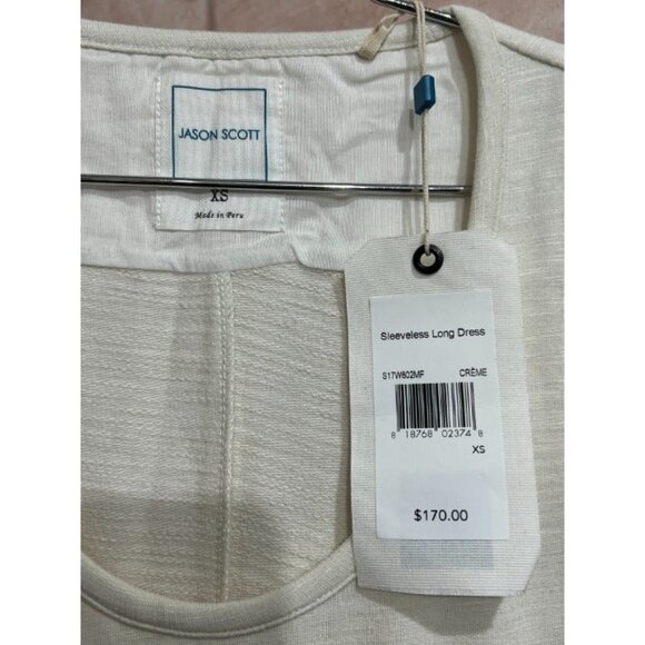 Jason Scott Sleeveless French Terry Fabric Peru Dress CREME size XS - Picture 4 of 7